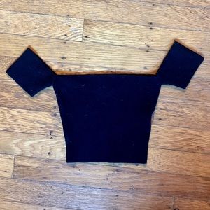 Off shoulder knit crop top UO